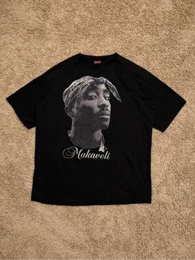 Vintage 2pac Makaveli Brand Big Head Rap Hip Hop Black Size XL RARE